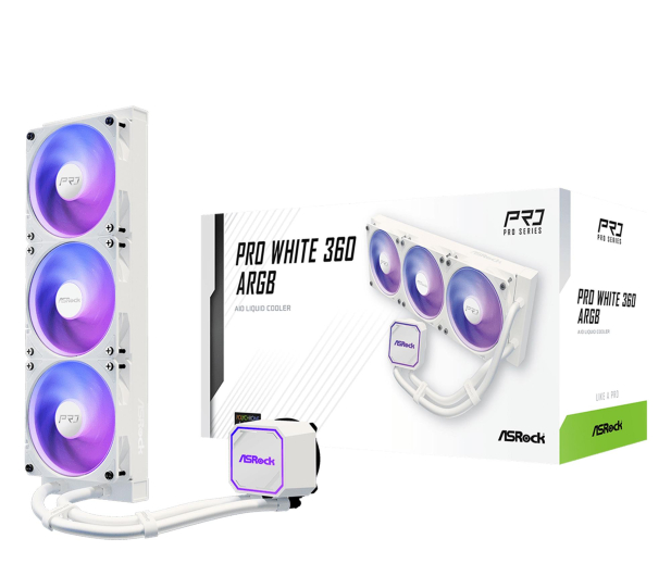 ASRock Pro White 360 ARGB 3x120mm - 1502294 - zdjęcie 7